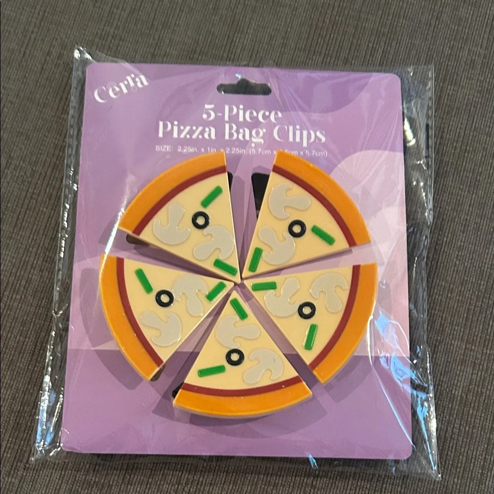 Bag Clips PIZZA 5-piece NEW